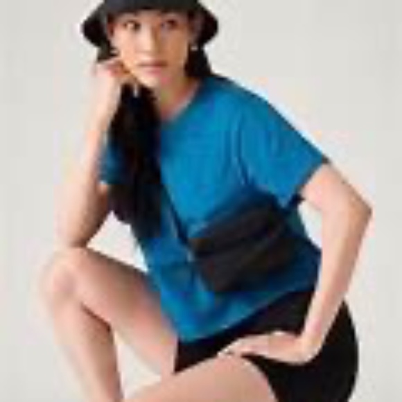 Athleta Essential Slub Tee - Dark Lapis Blue - Picture 4 of 4